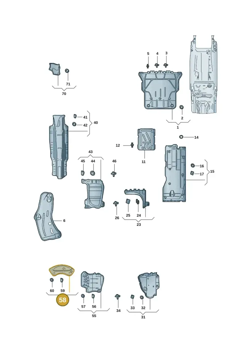 5Q0825710 — Skoda Octavia (2021-) diagram 5dd825100, position 58