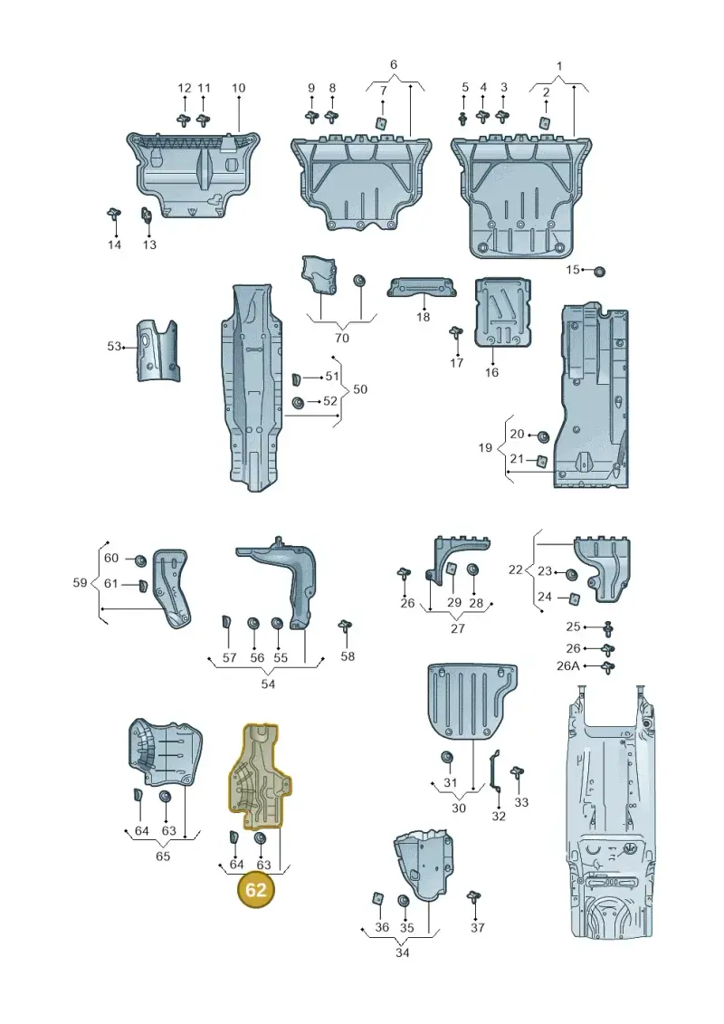 5Q0825711B — Skoda Octavia (2019-2024) diagram 585825110, position 62