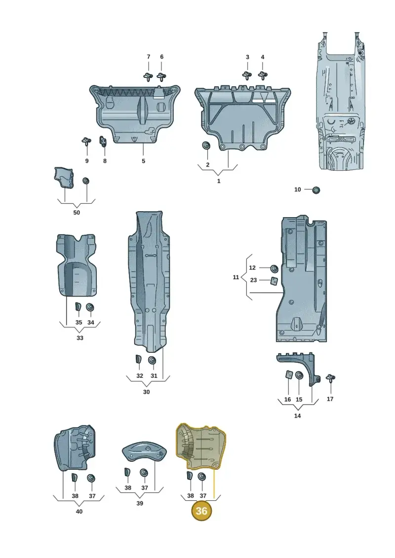 5Q0825711C — Skoda Octavia (2019-2024) diagram 585825105, position 36