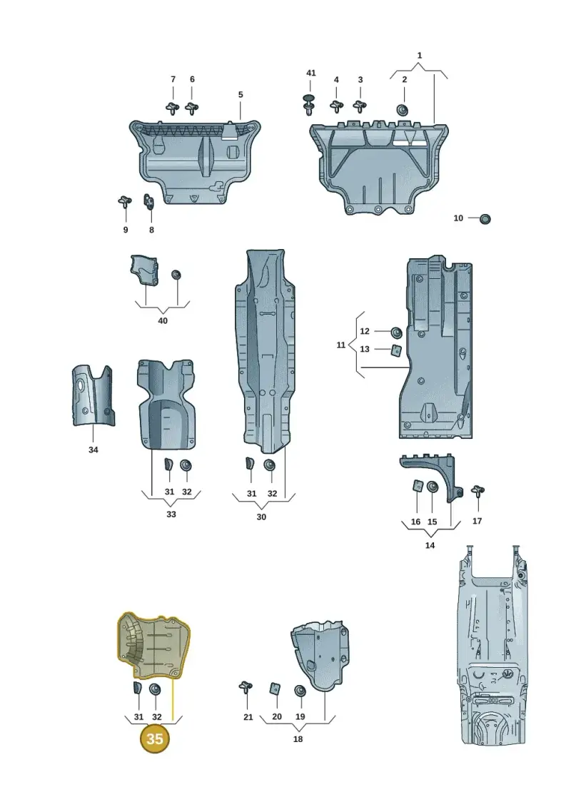 5Q0825711C — Skoda Octavia (2019-2024) diagram 585825115, position 35
