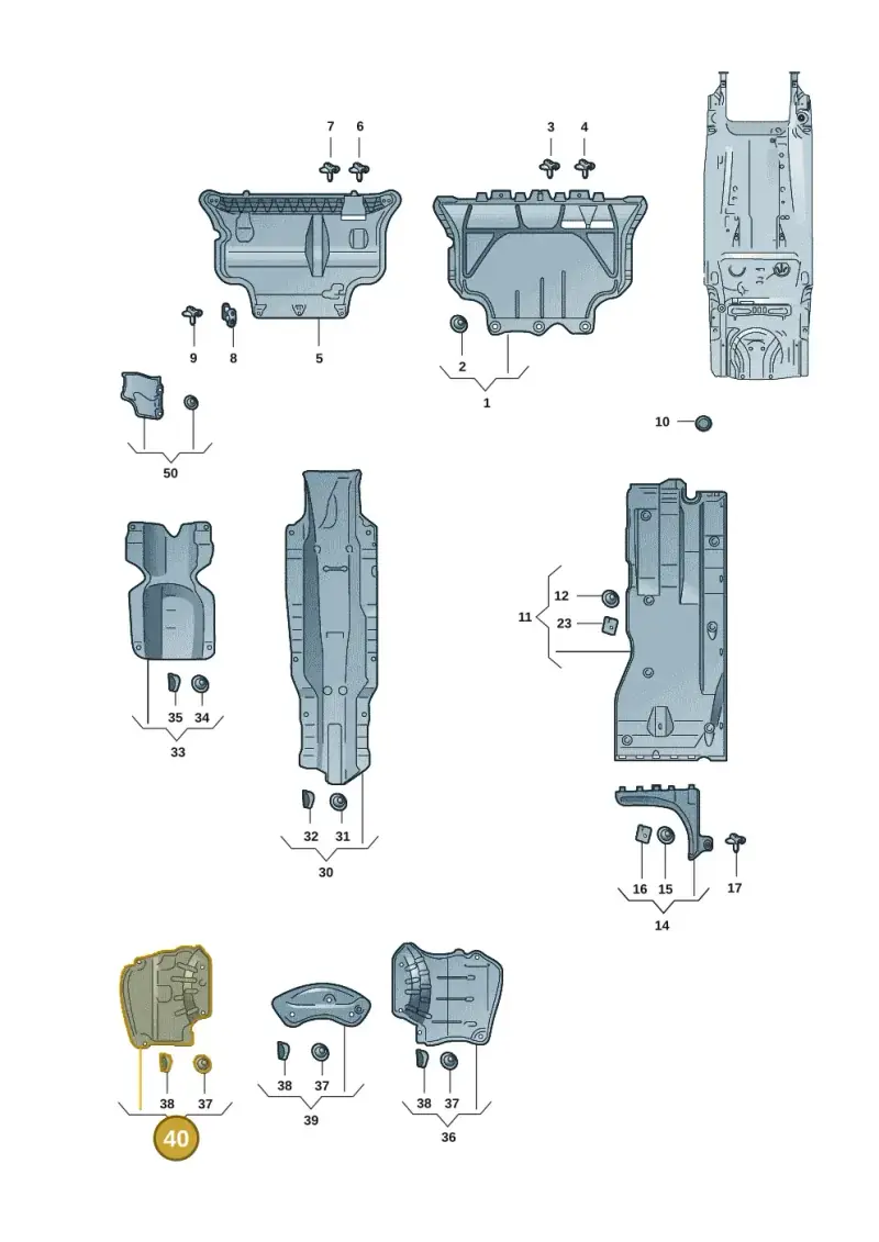5Q0825712D — Skoda Octavia (2019-2024) diagram 585825105, position 40