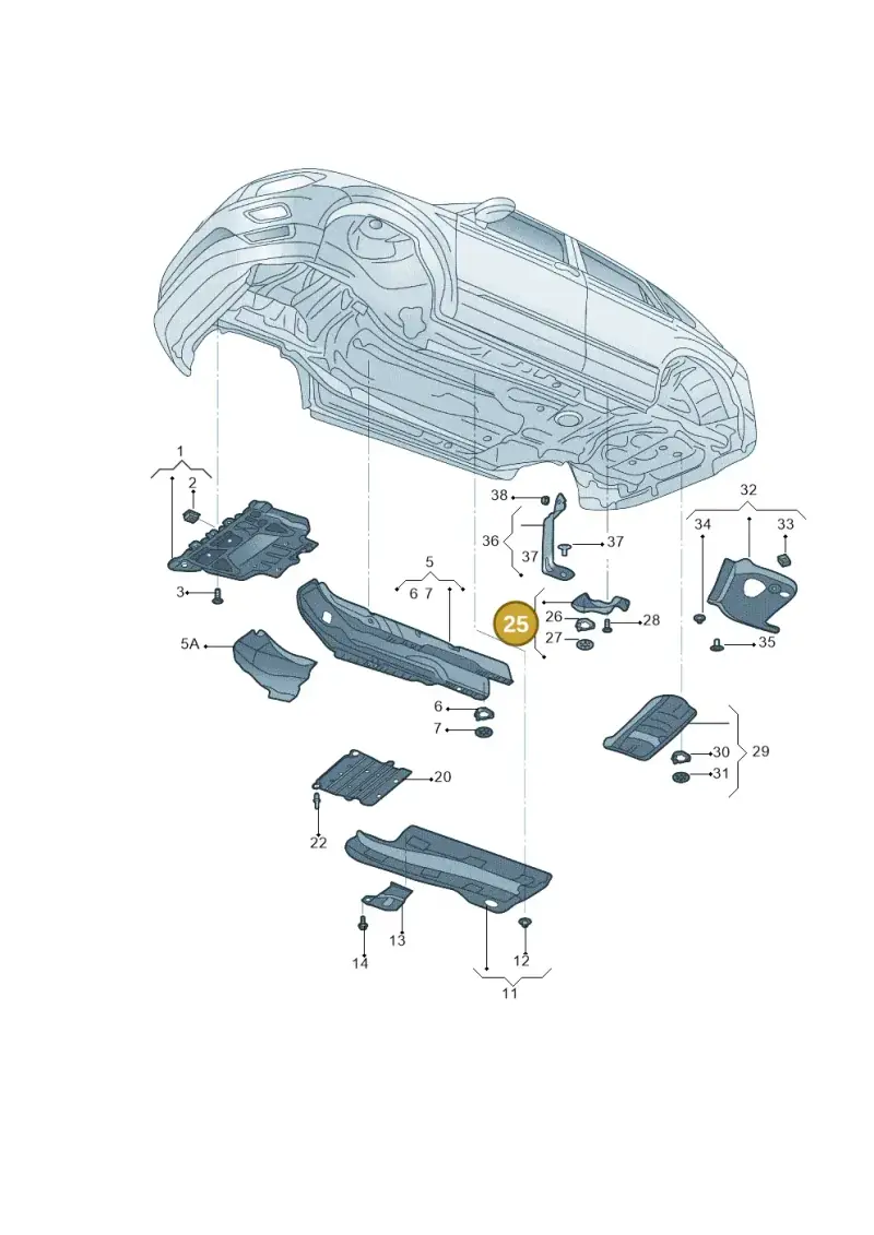 5Q0825721B — Skoda Karoq (2017-2019) diagram 433825000, position 25