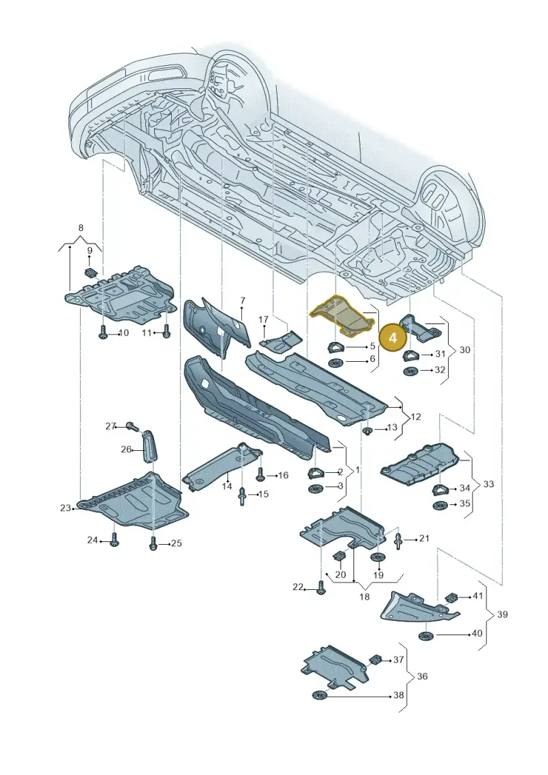 5Q0825730B — Skoda Octavia (2017-2020) diagram 753825000, position 4