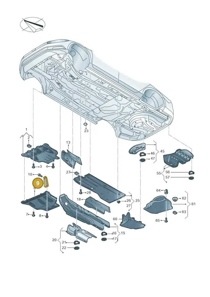 5Q0825922 — Skoda Superb Combi (2015-2024) diagram 851825010, position 9