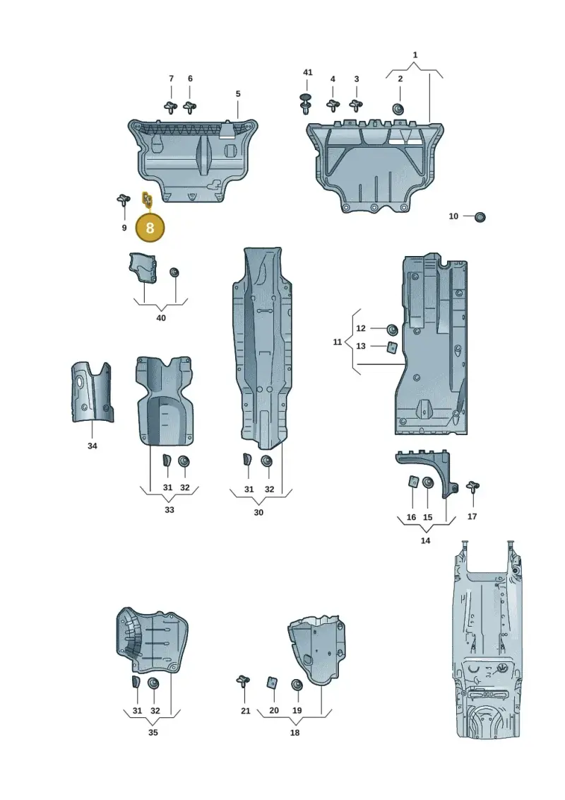 5Q0825922A — Skoda Octavia (2019-2024) diagram 585825115, position 8