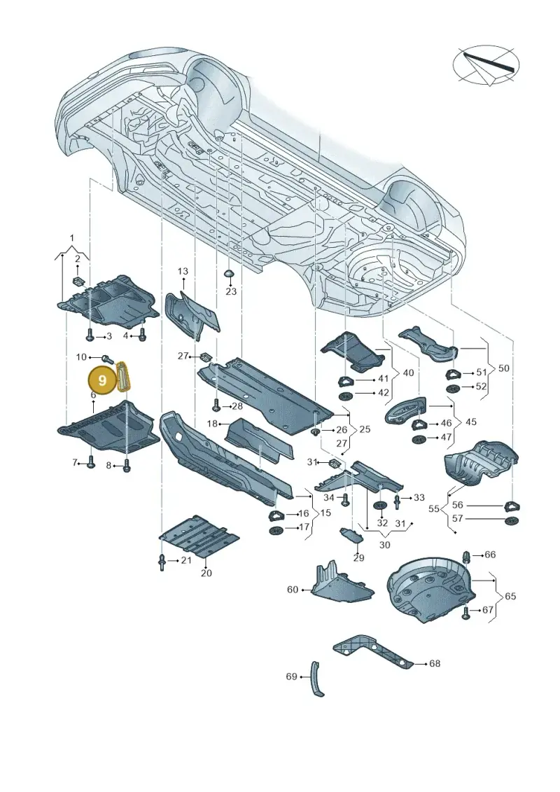 5Q0825922 — Skoda Superb Combi (2015-2024) diagram 851825000, position 9