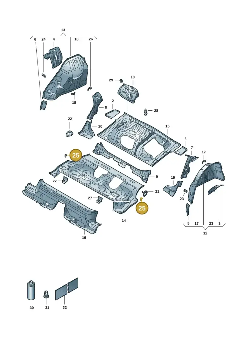 5Q0885473 — Skoda Octavia (2019-2024) diagram 585803055, position 25