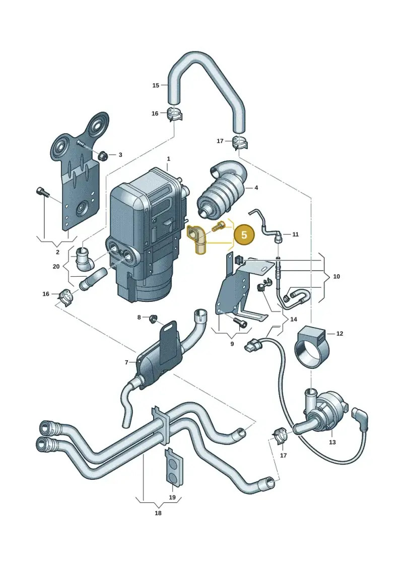 5Q0898061 — Skoda Kodiaq (2024-) diagram 3j0819700, position 5