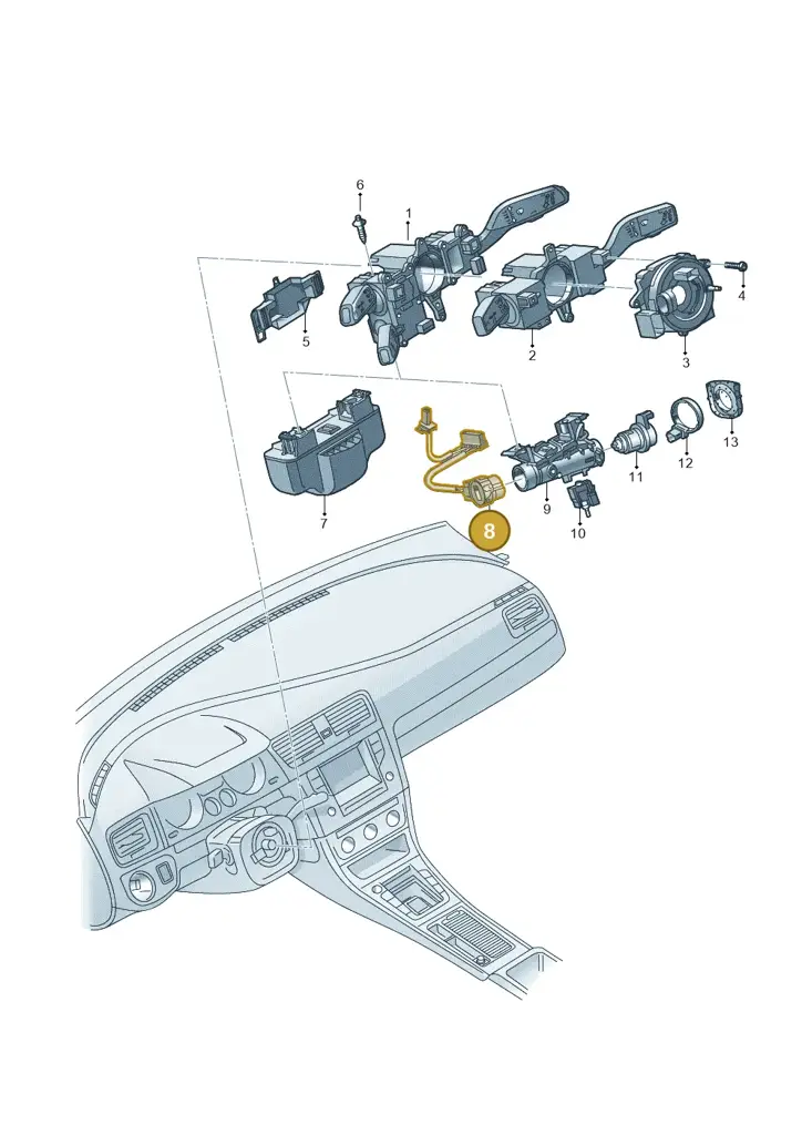 5Q0905849C — Skoda Kodiaq (2018-2022) diagram 879953500, position 8