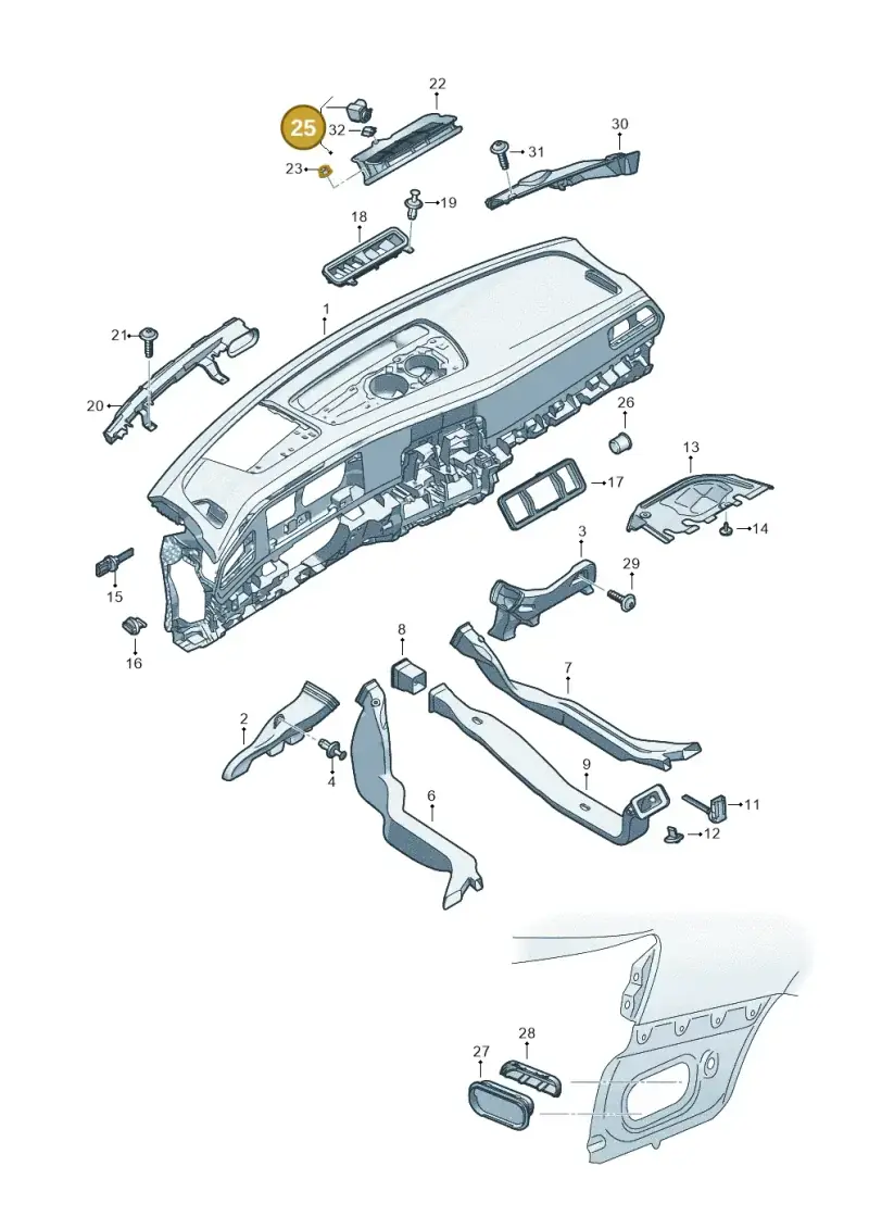 5Q0907643E — Skoda Superb Combi (2023-) diagram 3p0819030, position 25