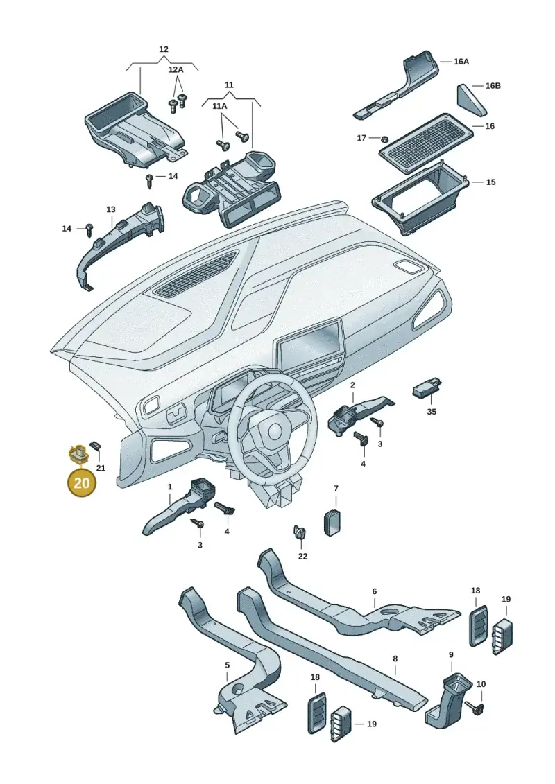 5Q0907643E — Skoda Enyaq (2020-) diagram 50a819010, position 20