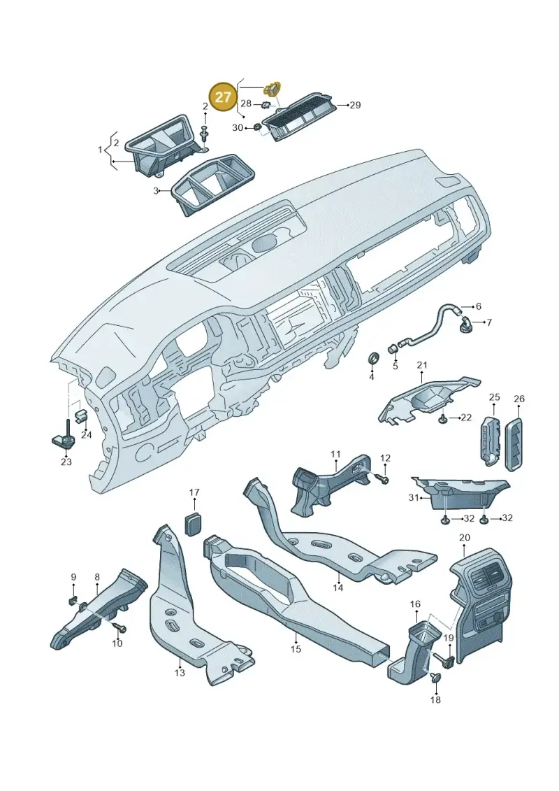 5Q0907643F — Skoda Kodiaq (2018-2022) diagram 804819300, position 27
