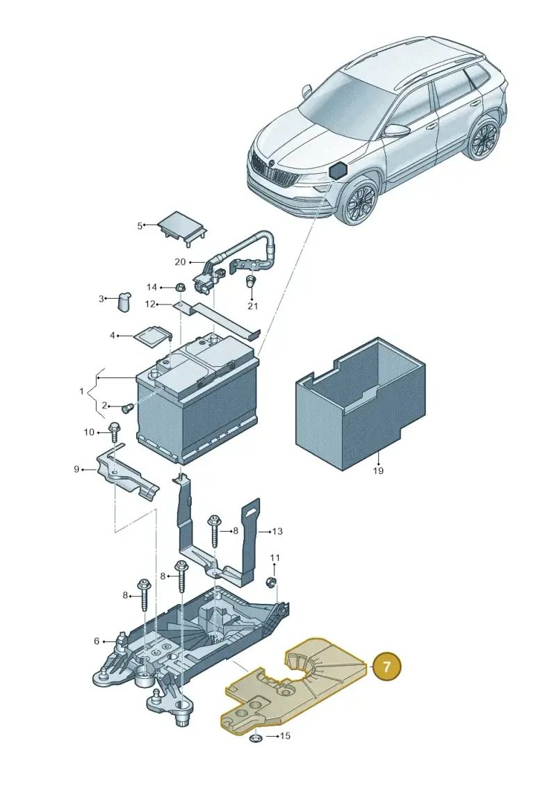 5Q0915325D — Skoda Karoq (2017-2022) diagram 834915000, position 7