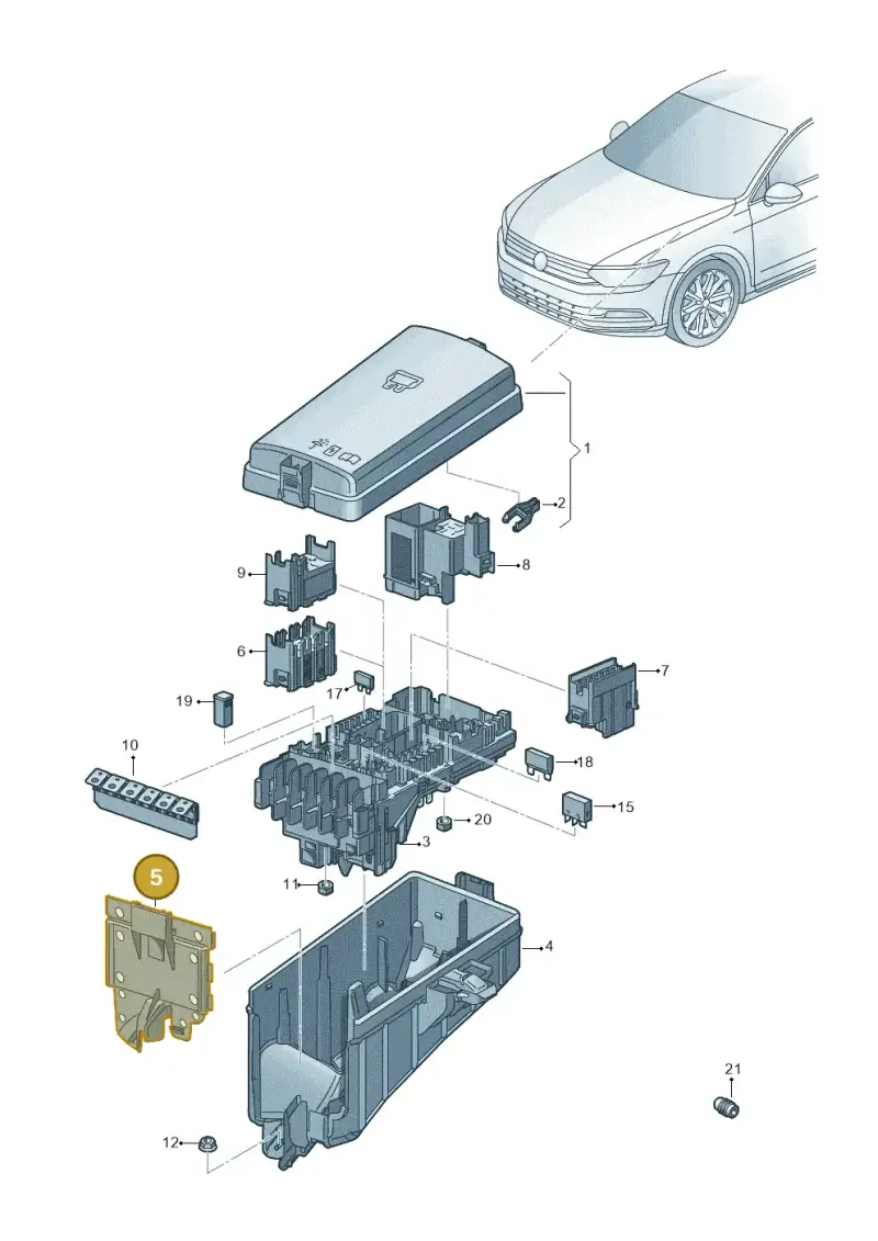 5Q0927165D — Skoda Superb Combi (2015-2024) diagram 793937100, position 5