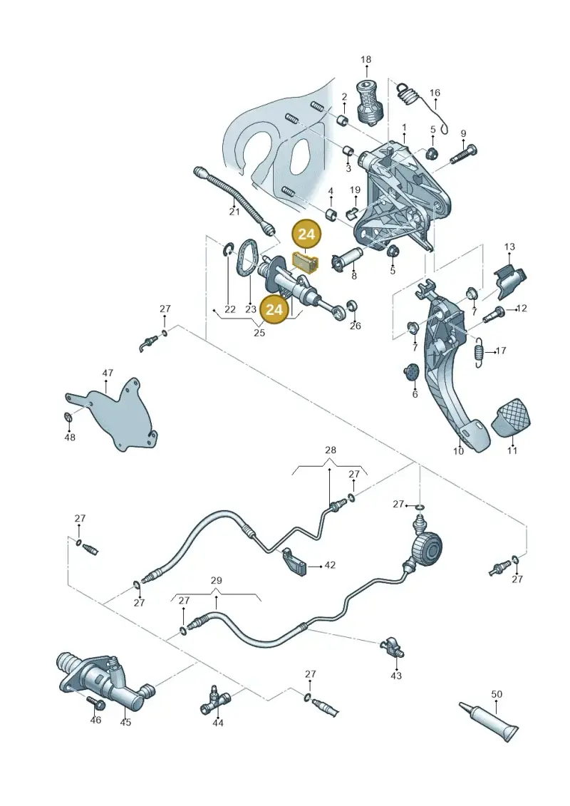 5Q0927810 — Skoda Octavia (2017-2020) diagram 805721026, position 24