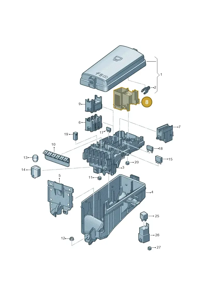 5Q0937503B — Skoda Karoq (2017-2022) diagram 834937200, position 8