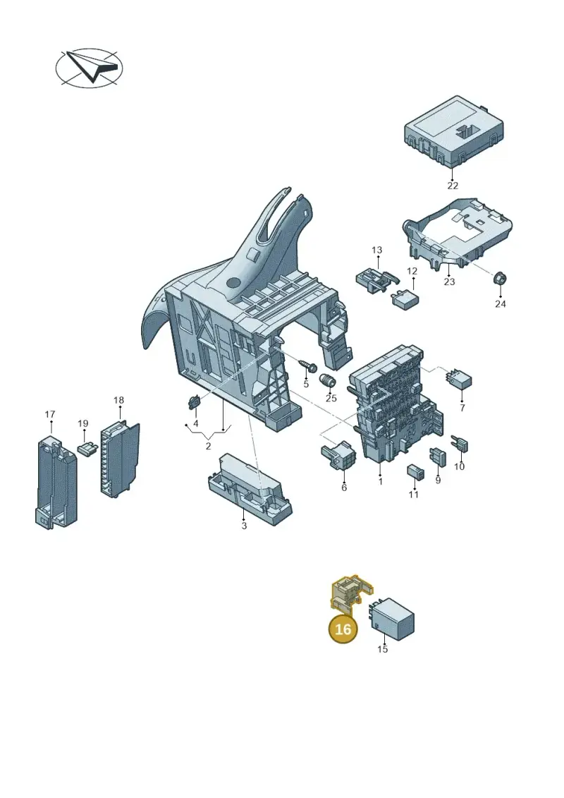 5Q0937507C — Skoda Octavia (2012-2017) diagram 745937000, position 16