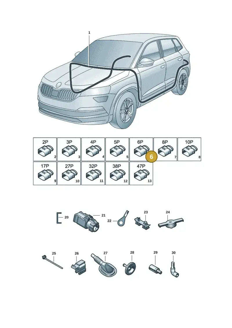 5Q0937546 — Skoda Kodiaq (2018-2022) diagram 804971085, position 6