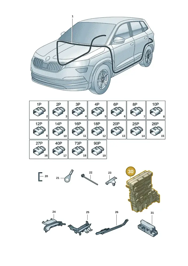 5Q0937615C — Skoda Kodiaq (2018-2022) diagram 804971087, position 30