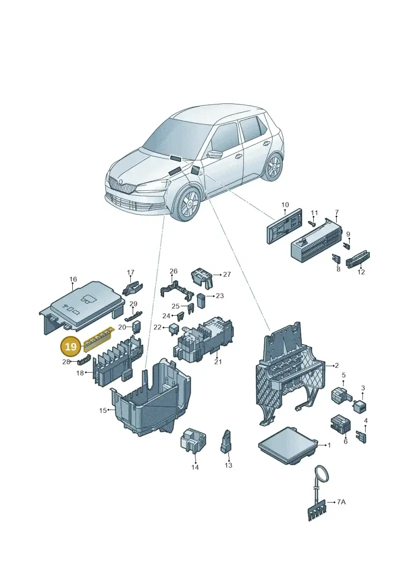 5Q0937629B — Skoda Fabia (2014-2022) diagram 797937000, position 19