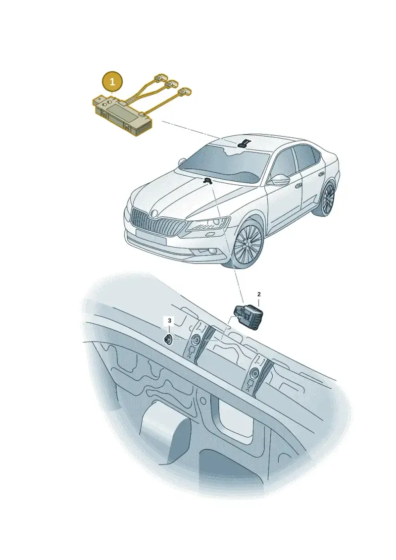 5Q0951172C — Skoda Superb Combi (2023-) diagram 3p0951020, position 1