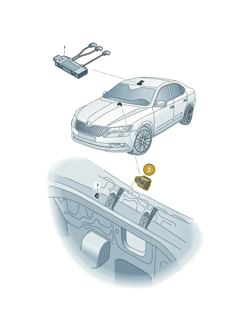 5Q0951605B — Skoda Superb Combi (2023-) diagram 3p0951020, position 2