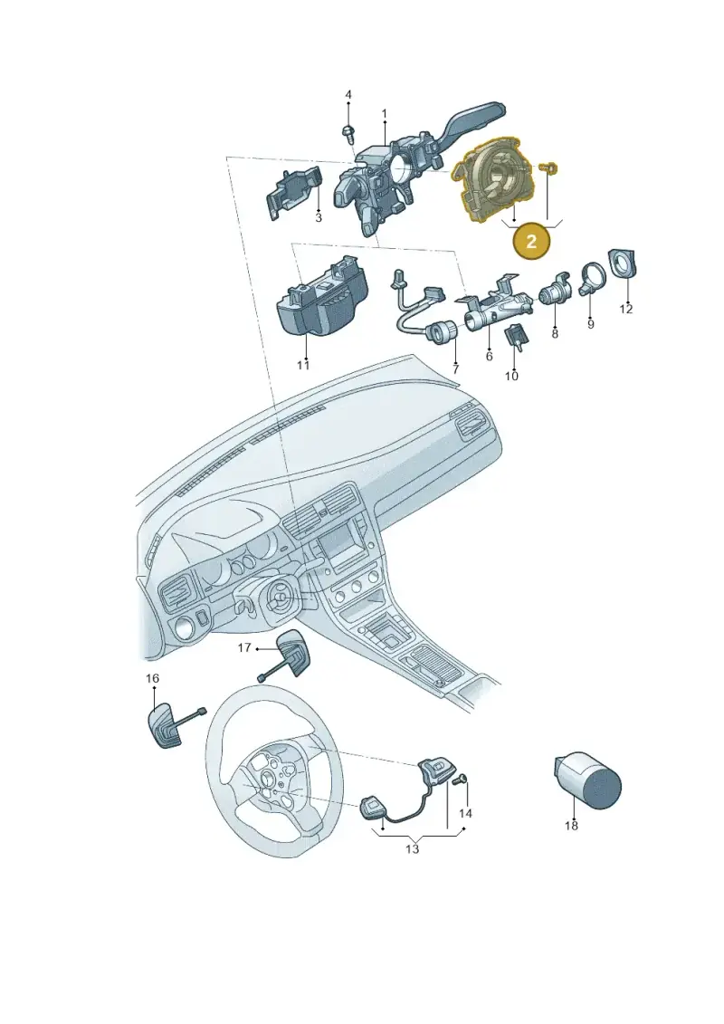 5Q0953569A — Skoda Kodiaq (2017-2022) diagram 433953500, position 2