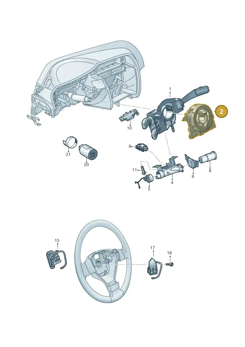 5Q0953569A — Skoda Kamiq (2019-) diagram 753953500, position 2