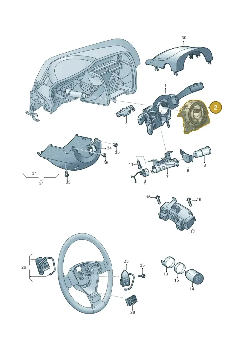 5Q0953569A — Skoda Fabia (2014-2022) diagram 779953500, position 2