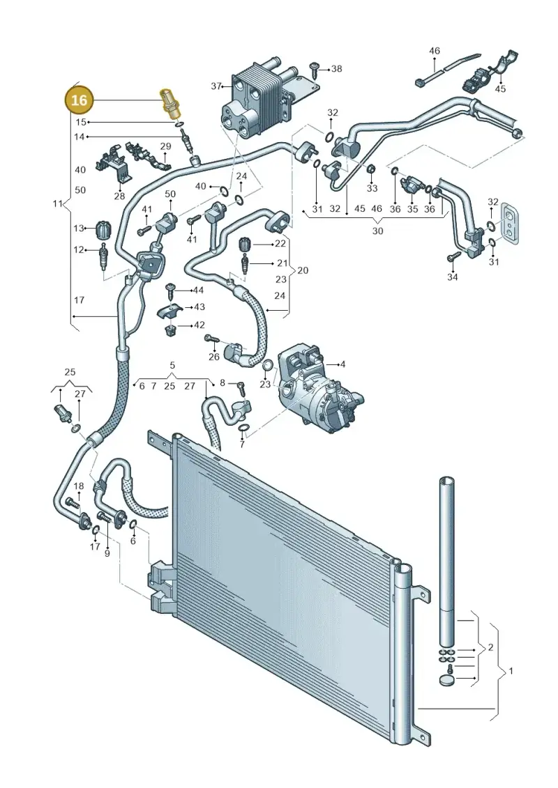 5Q0959126A — Skoda Octavia (2019-2024) diagram 585260060, position 16