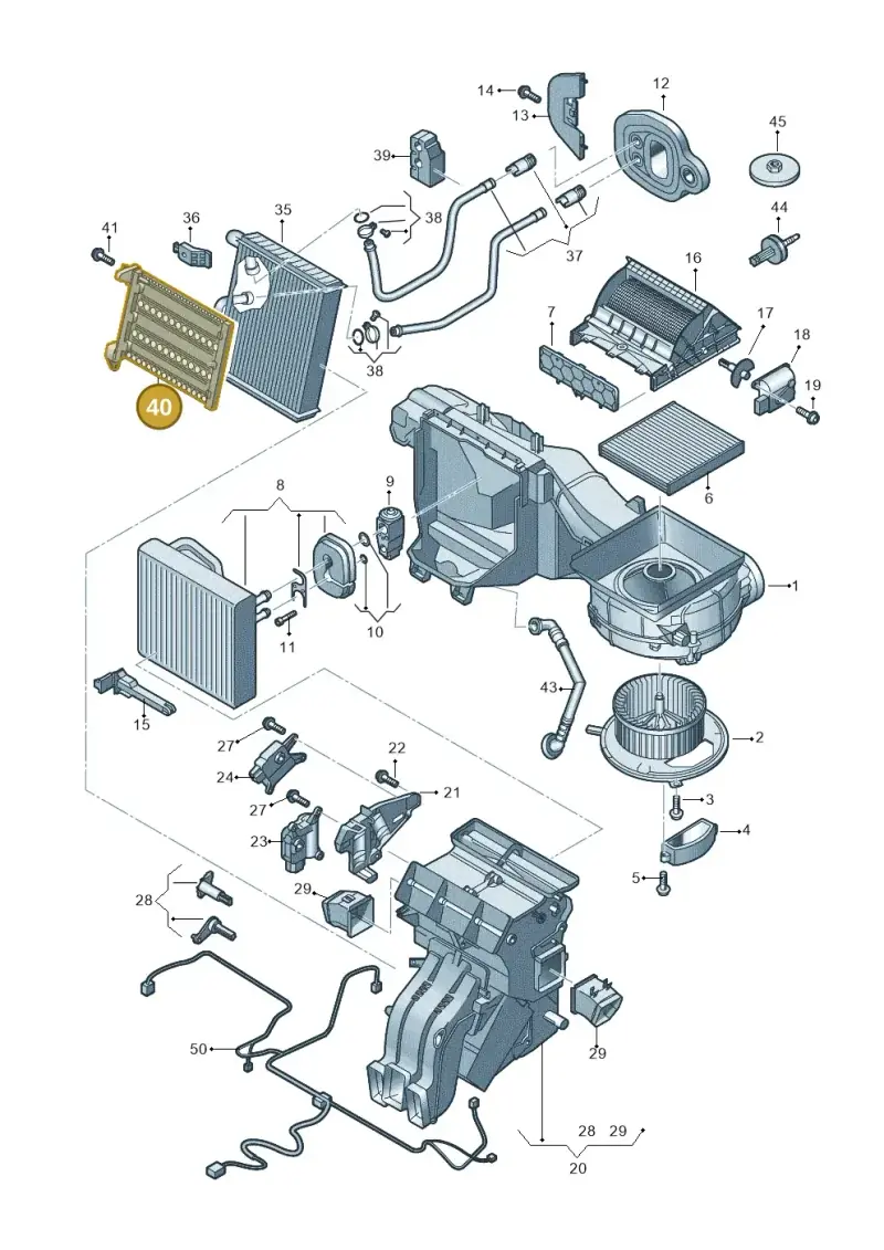 5Q0963235E — Skoda Octavia (2019-2024) diagram 746820120, position 40
