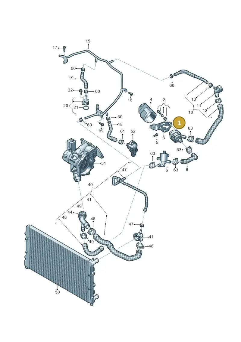 5Q0965567B — Skoda Kodiaq (2018-2022) diagram 869121410, position 1