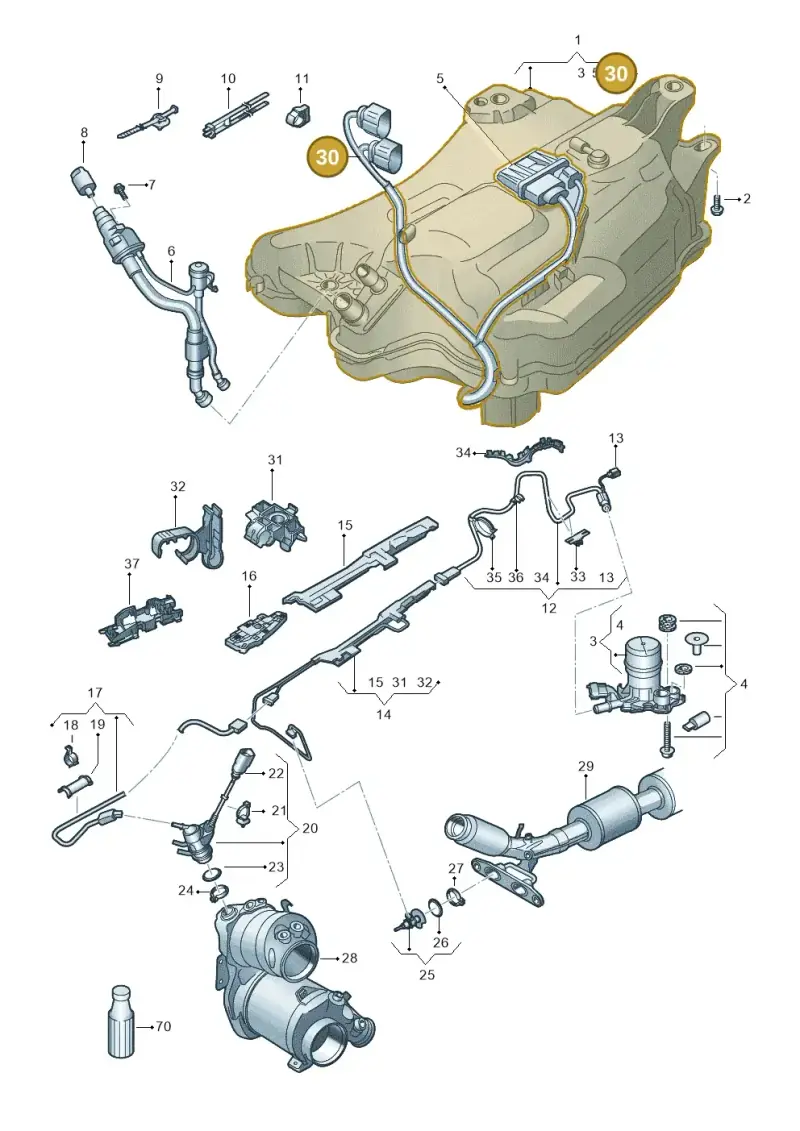 5Q0971407 — Skoda Octavia (2019-2024) diagram 585253100, position 30