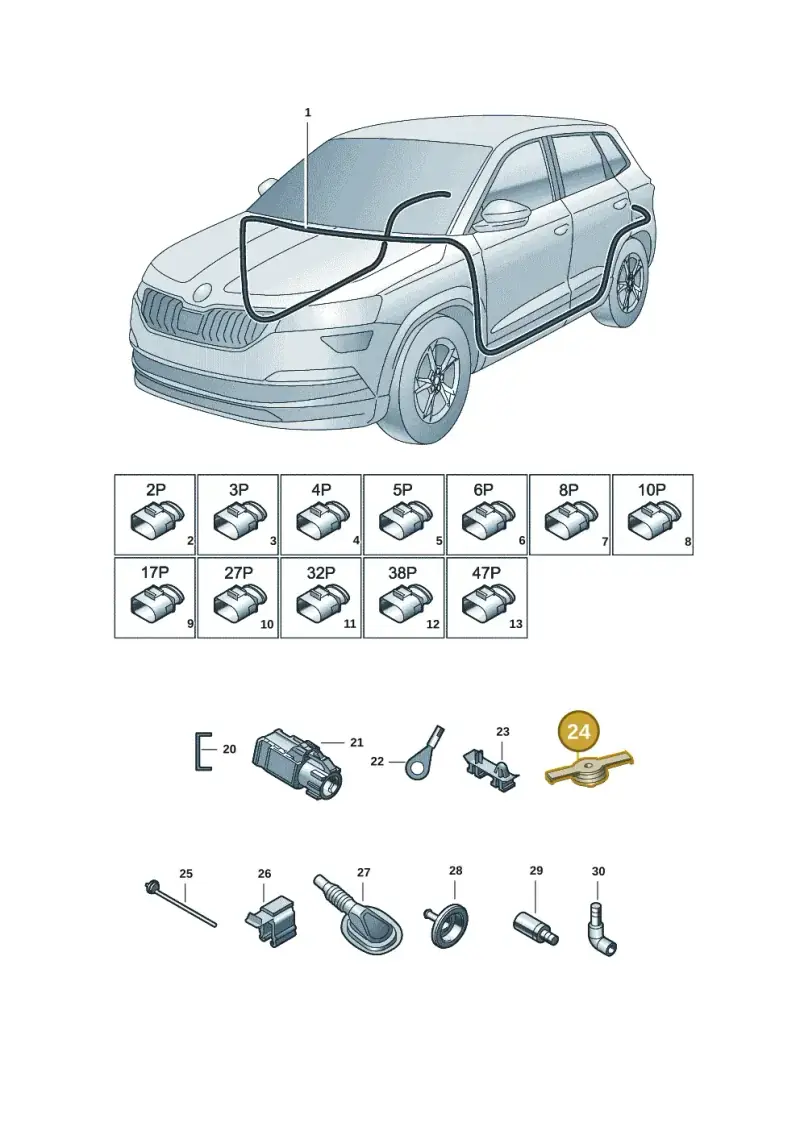 5Q0971848A — Skoda Kodiaq (2018-2022) diagram 804971085, position 24