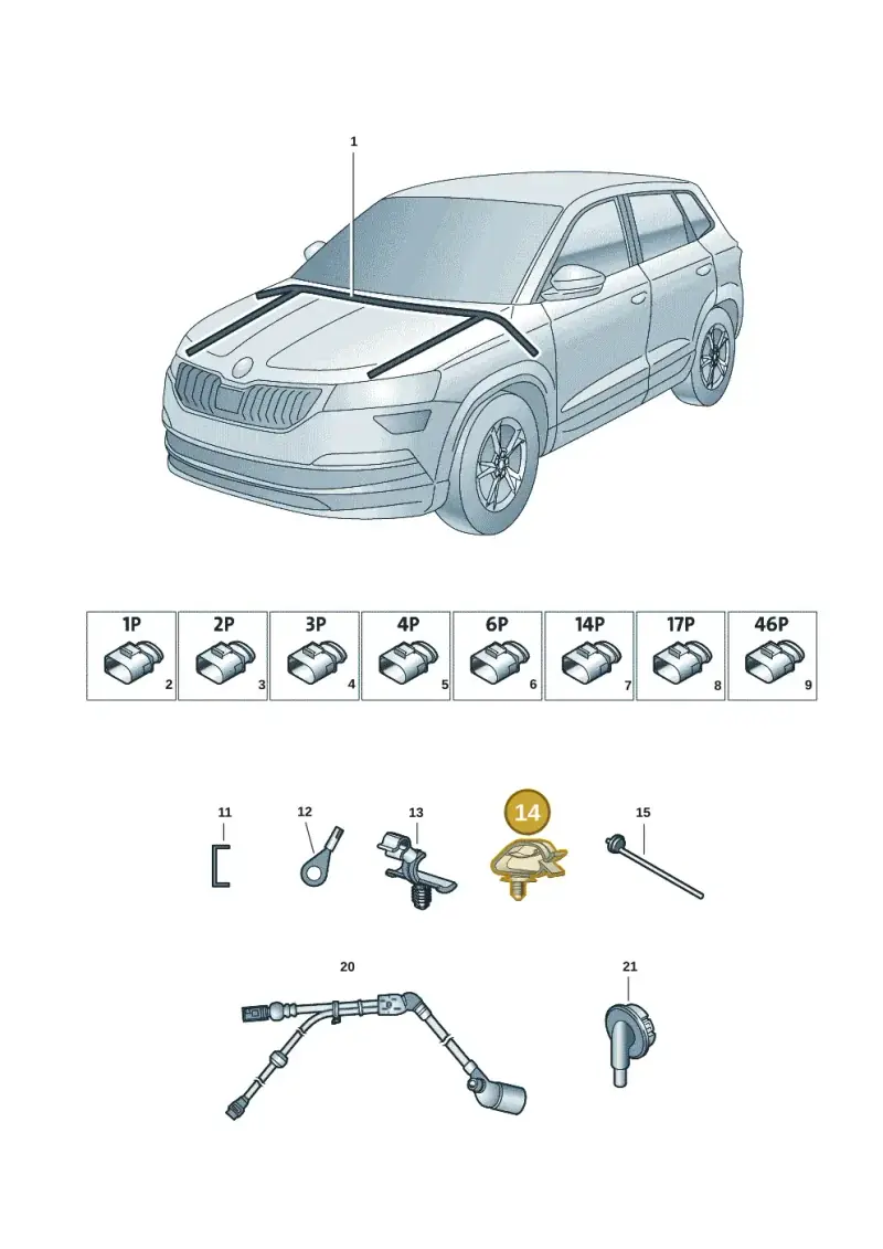 5Q0971848C — Skoda Kodiaq (2018-2022) diagram 804971082, position 14