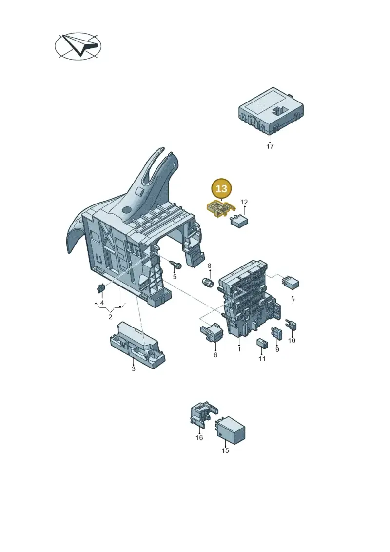 5Q0971990A — Skoda Karoq (2017-2022) diagram 884937000, position 13