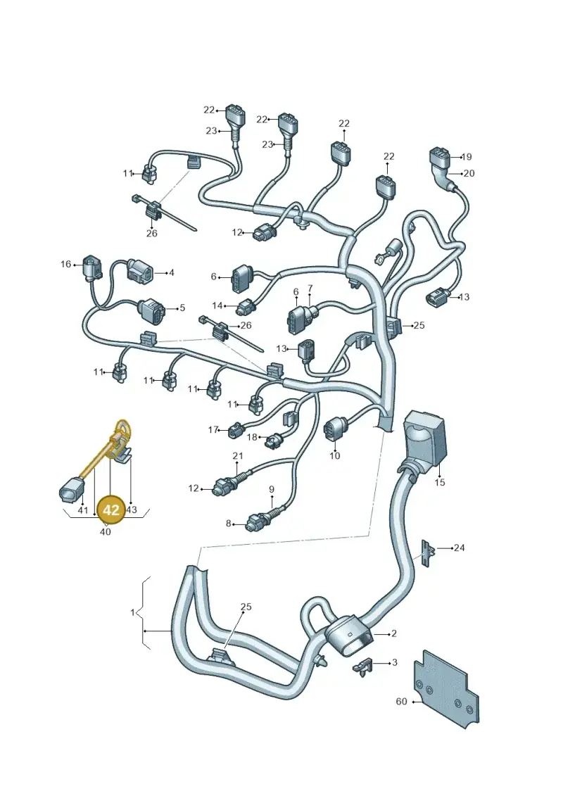5Q0973802 — Skoda Karoq (2017-2022) diagram 834971012, position 42
