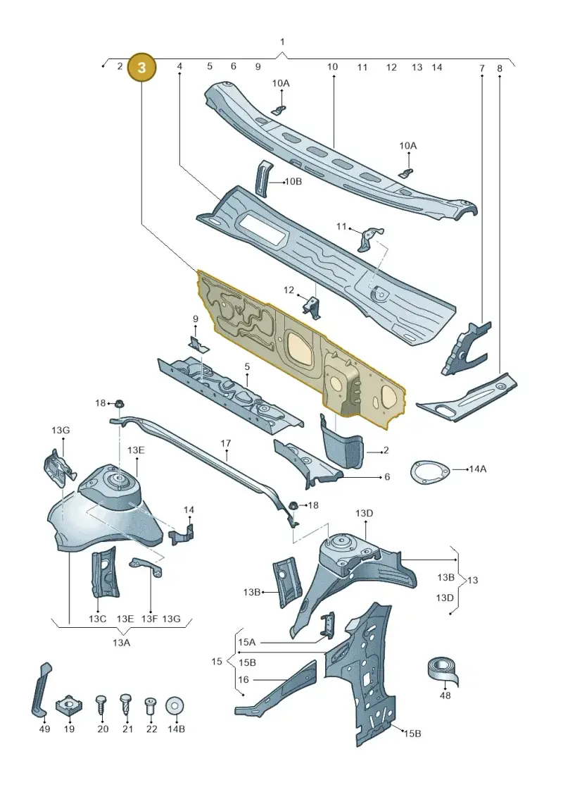 5Q1803155B — Skoda Octavia (2019-2024) diagram 805805050, position 3