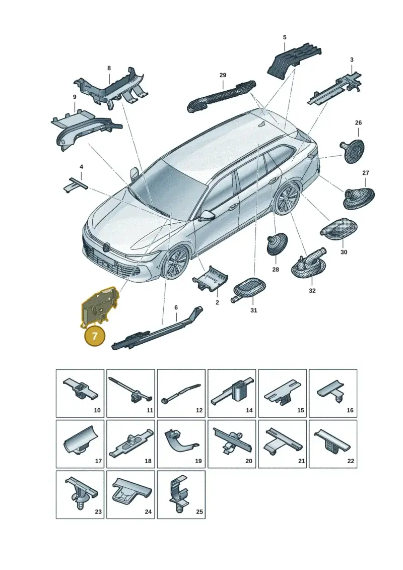 5Q1971616A — Skoda Superb Combi (2023-) diagram 3j0972001, position 7