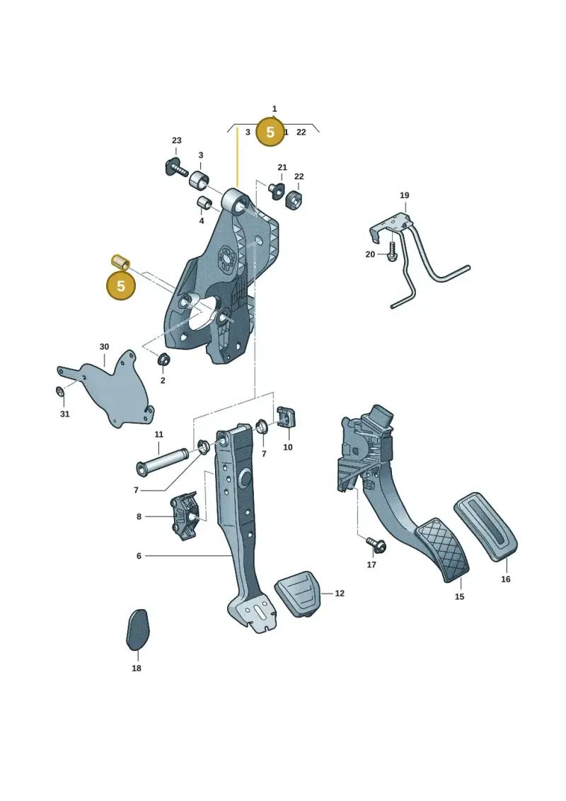 5Q2721620A — Skoda Octavia (2019-2024) diagram 5h0721700, position 5