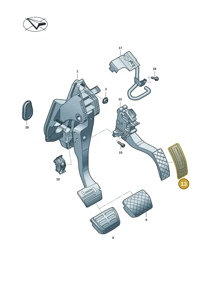 5Q2721647A — Skoda Superb Combi (2023-) diagram 3j0721600, position 13