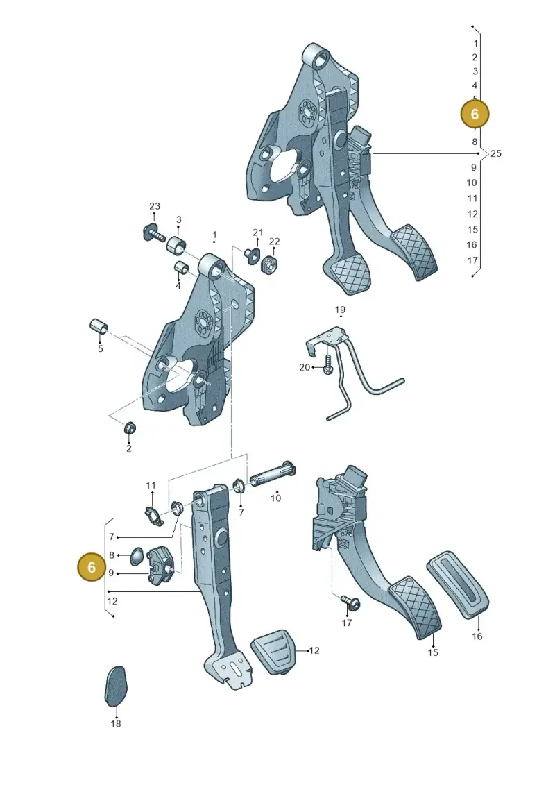 5Q2723142F — Skoda Superb Combi (2015-2024) diagram 793721710, position 6
