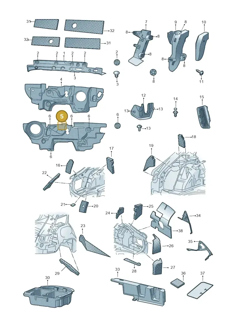 5Q2863353E — Skoda Superb Combi (2015-2024) diagram 851000090, position 5