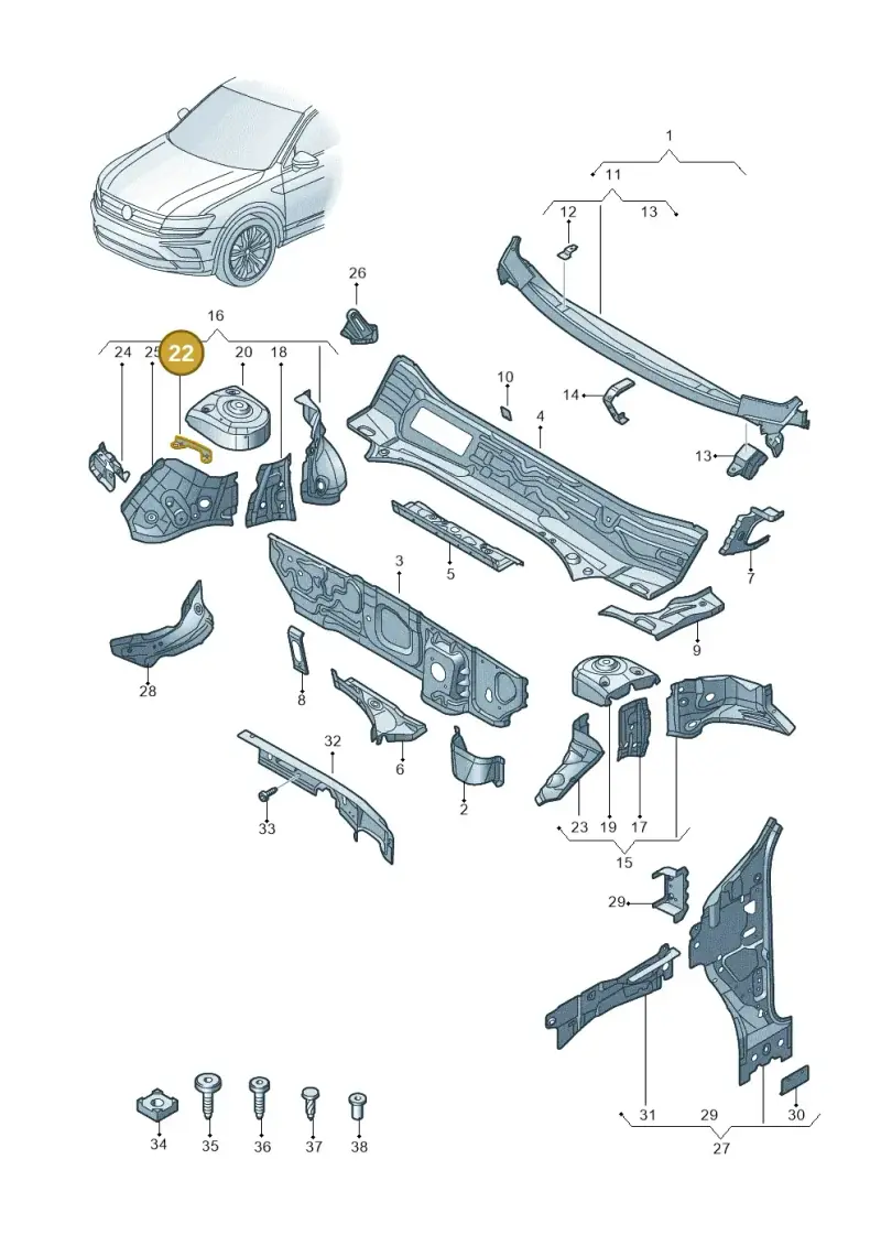 5QA121409 — Skoda Kodiaq (2018-2022) diagram 884805500, position 22
