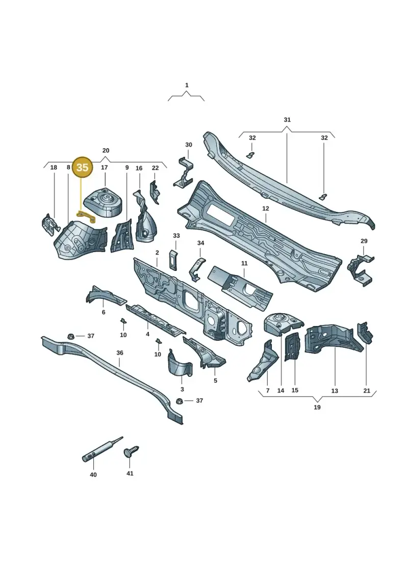 5QA121409 — Skoda Kodiaq (2024-) diagram 57x805200, position 35