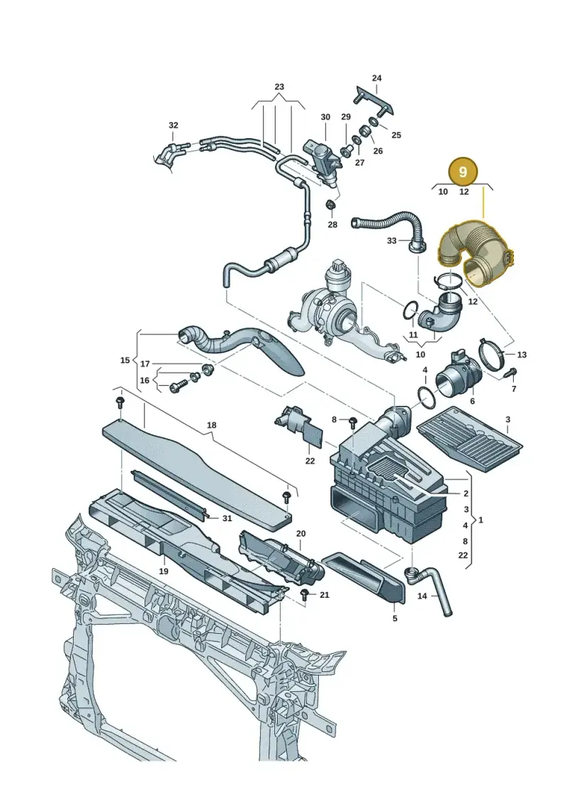 5QA129654H — Skoda Kodiaq (2024-) diagram 57x129300, position 9