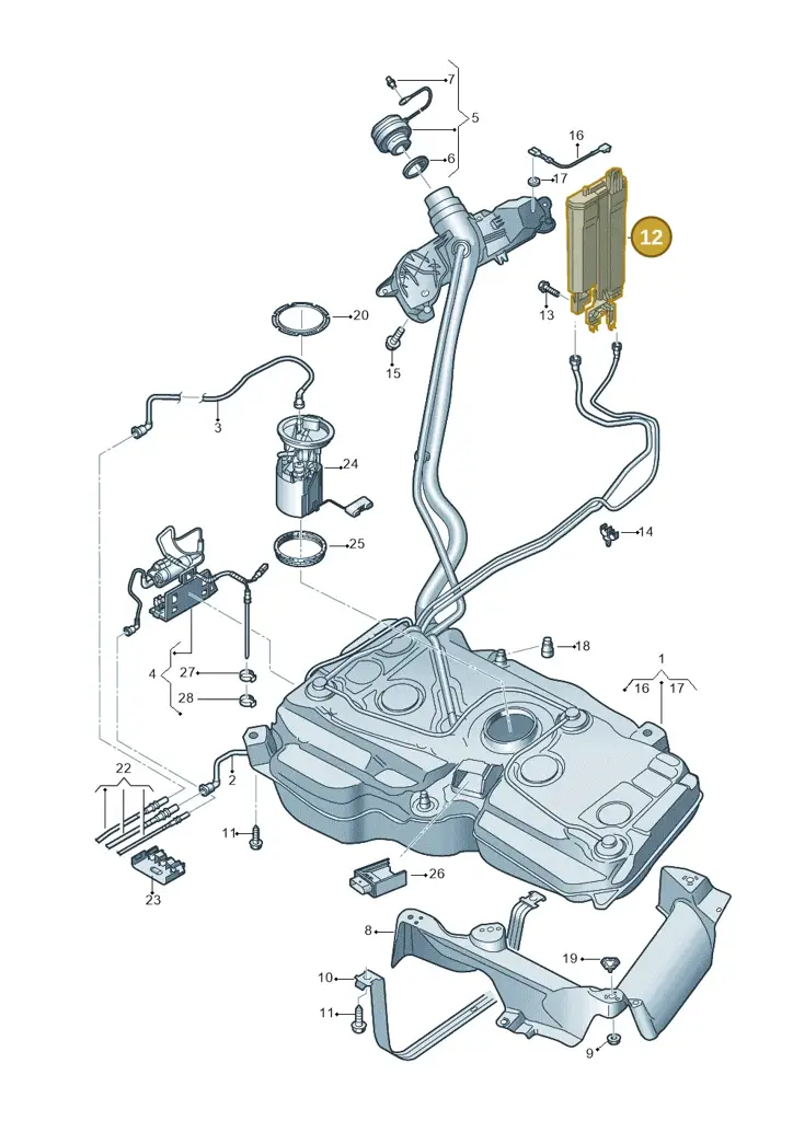 5QA201801 — Skoda Kodiaq (2024-) diagram 869201400, position 12
