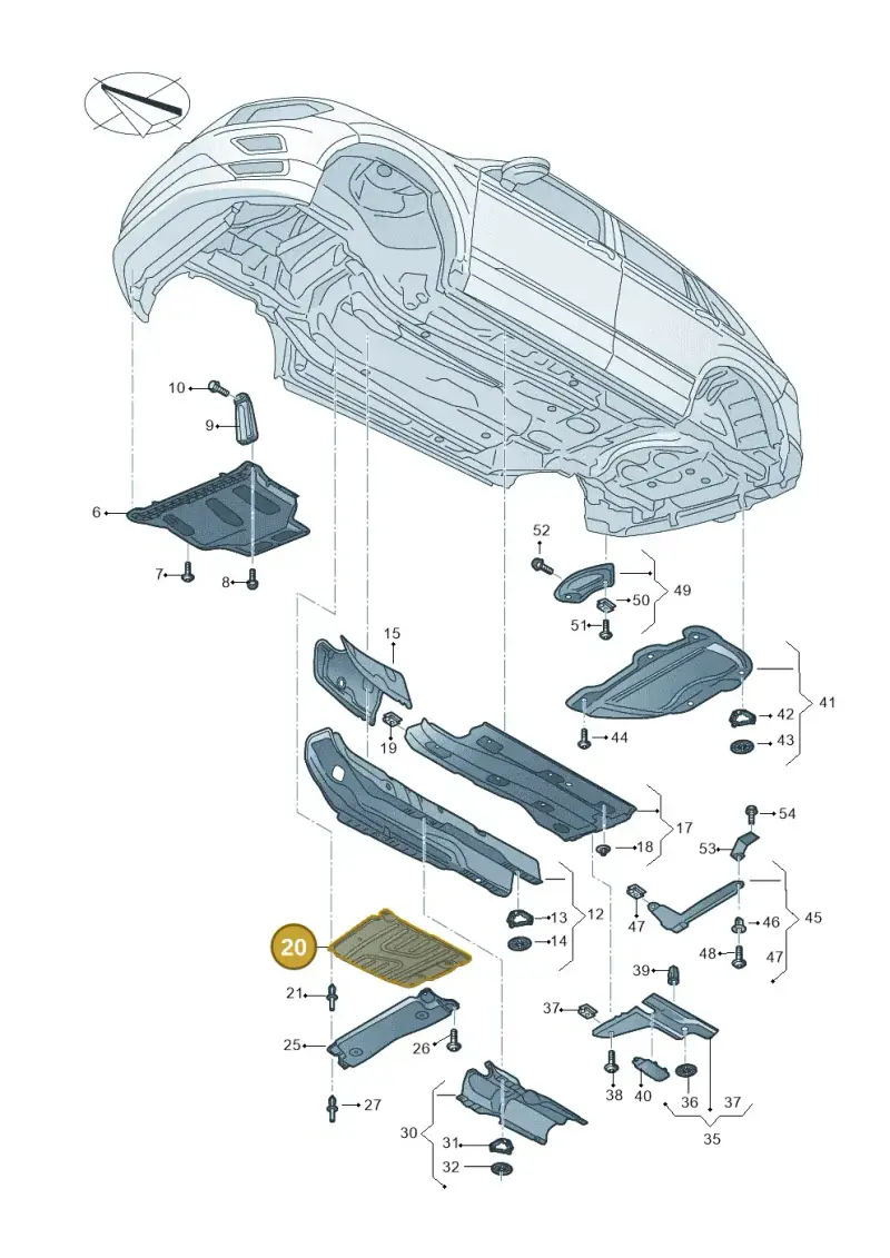 5QA825230 — Skoda Kodiaq (2018-2022) diagram 434825001, position 20