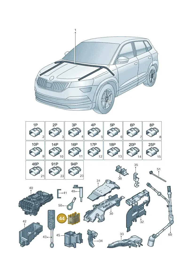 5QA937507 — Skoda Karoq (2017-2022) diagram 834971081, position 44