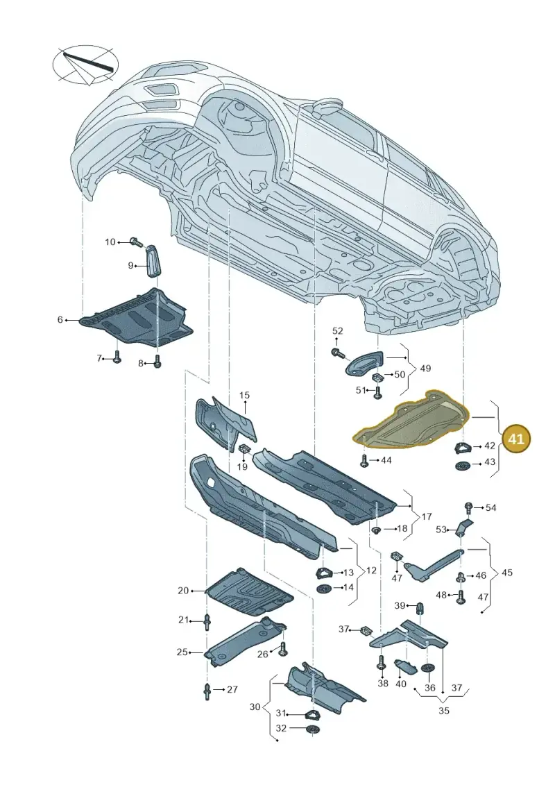 5QF825701F — Skoda Kodiaq (2018-2022) diagram 434825001, position 41